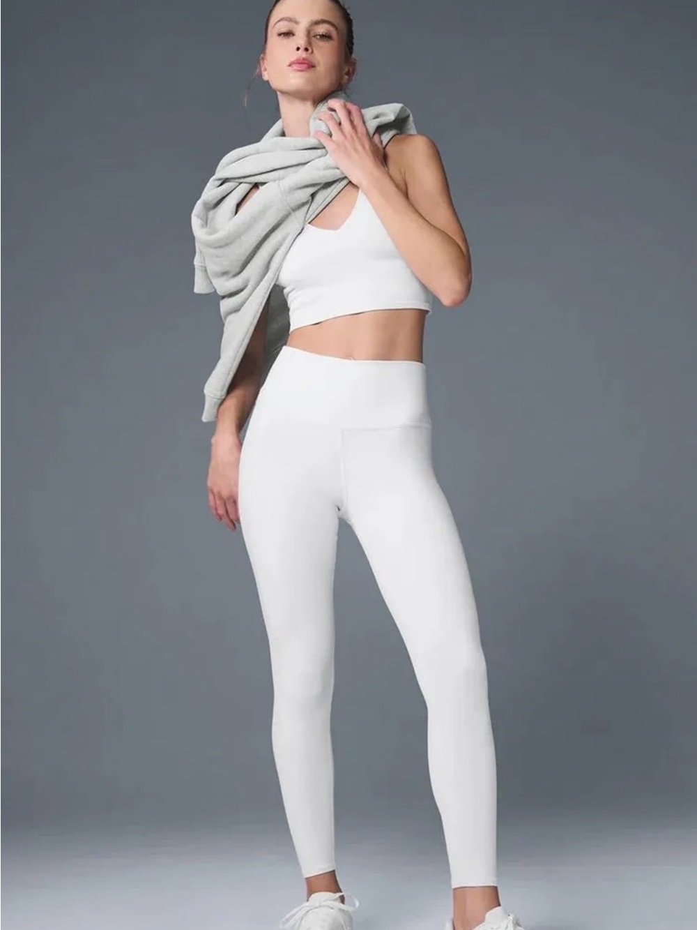 NWT ALO High Waisted White Airbrush 
Leggings size XXS